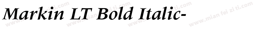 Markin LT Bold Italic字体转换